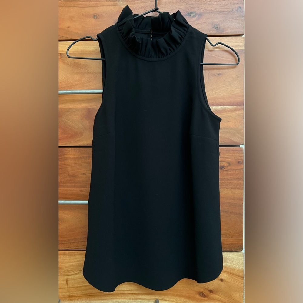 J.Crew ruffle neck sleeveless blouse size XXS